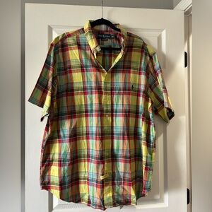 Polo by Ralph Lauren Plaid Classic Fit Short Sleeve Button Down Shirt 2XB